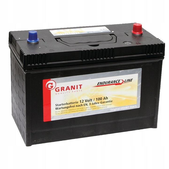 Akumulator 12V 100Ah 800A +P Granit Endurance Line, tehnologie Ca-Ca, 330x173x240mm, 23,75kg