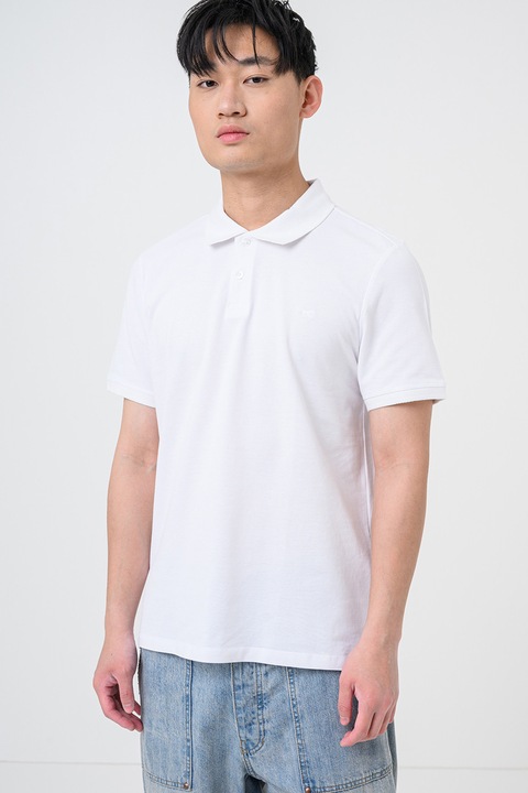 Mustang, Egyszínű galléros póló, Fehér