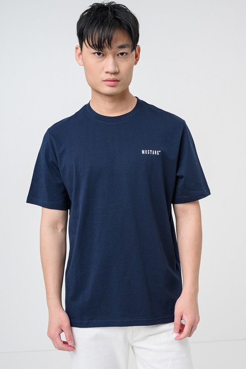 Mustang, Kerek nyakú normál fazonú póló, Tengerészkék