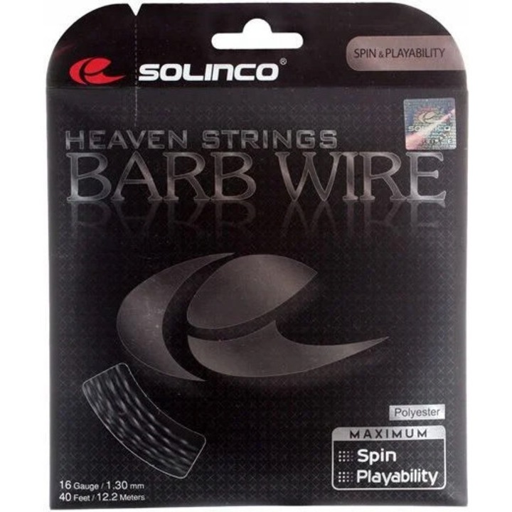 Solinco Barb Wire tenisz kiegészítő szett, 12m, 1,25mm, fekete