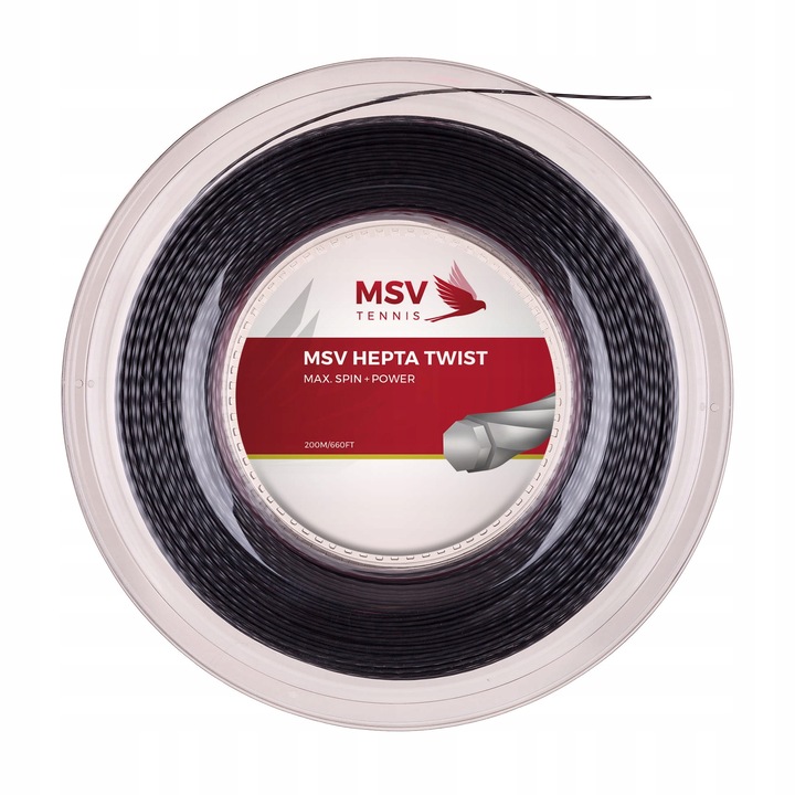 MSV Hepta Twist húrtekercs, 1,25 mm, fekete, uniszex, 200 m