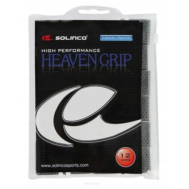 Owijka wierzchnia Solinco Heaven Grip set 12 bucati, gri