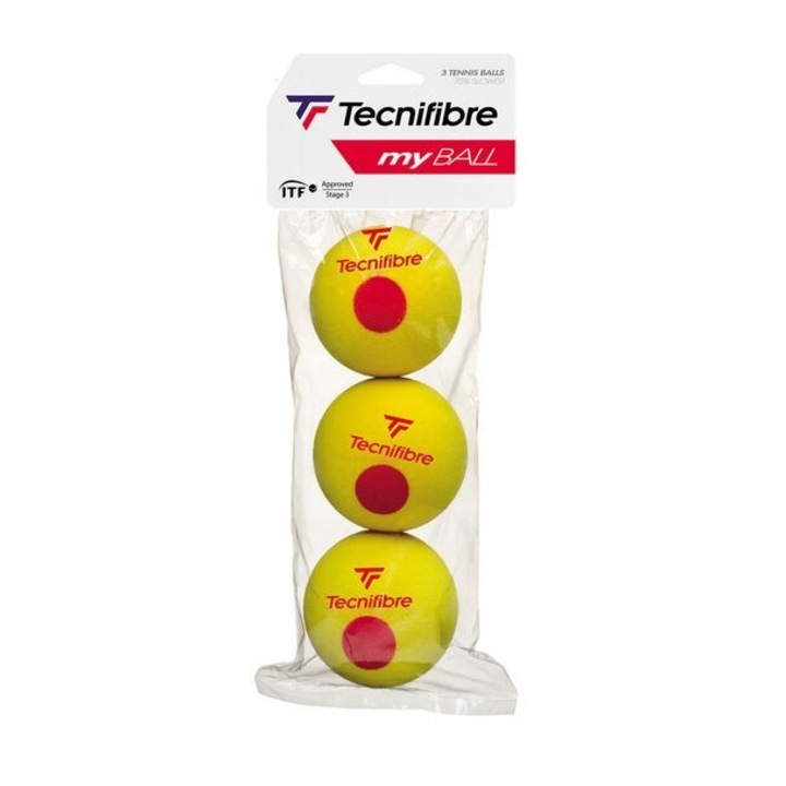 Teniszlabdák Tecnifibre My Ball, 3 darabos szett, nagy méretű, színes, gyerekeknek