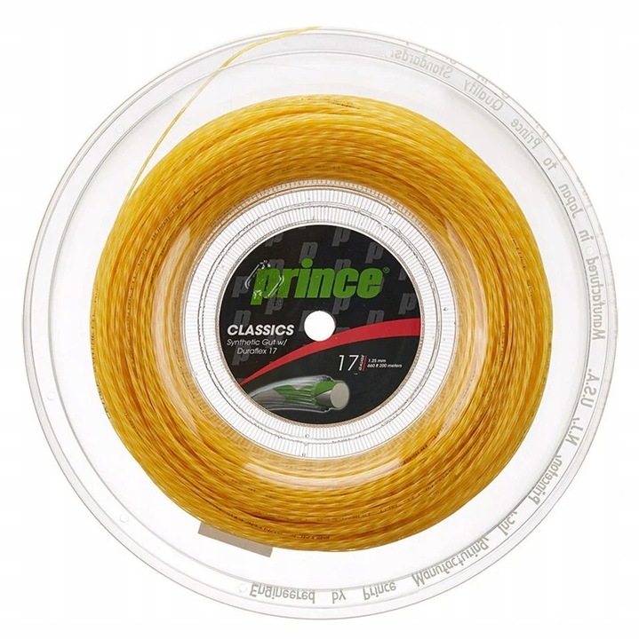 Prince Synthetic Gut Duraflex 200m, 1,25mm, arany tenisz húr