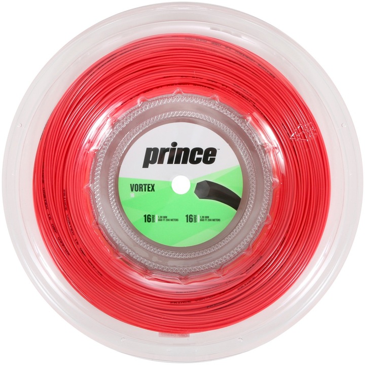 Prince Vortex tenisz húr, 12m, piros, hatszögletű profil, monofilament