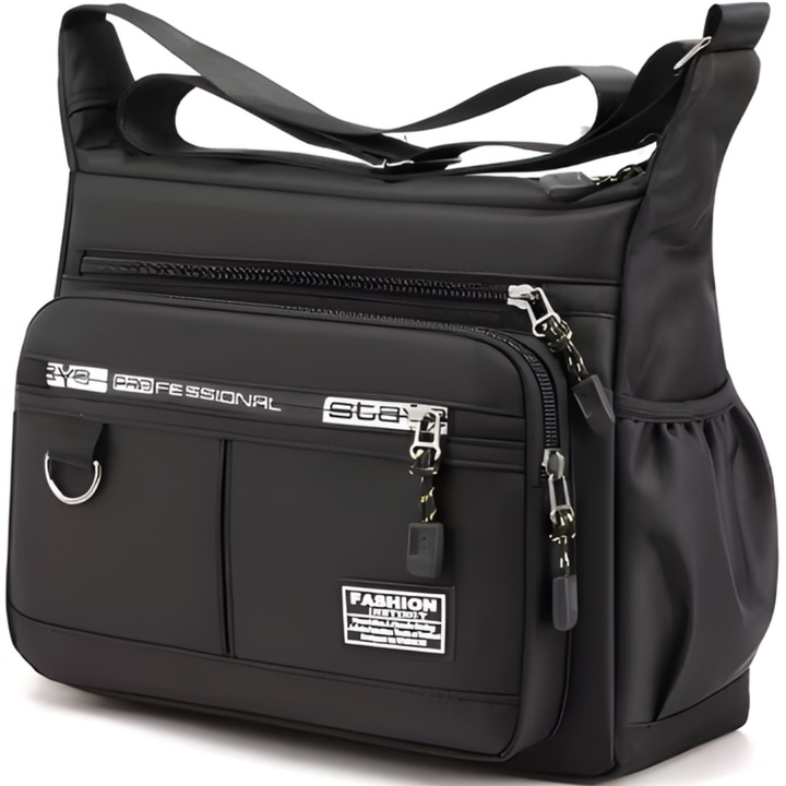 Férfi válltáska - Fekete