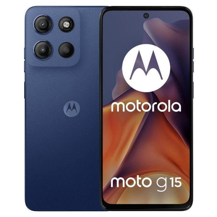 Telefon mobil Motorola Moto g15, 8GB RAM, 128GB, Blue