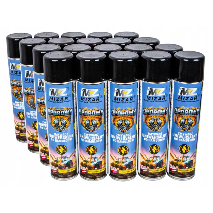 Set 20 Solutii curatare frane, 600ml, Mizar, curatare eficienta, aerosol, miros slab, fara freon