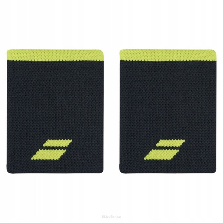 2 db csuklószorító szett, Babolat Logo Jumbo, fekete/sárga