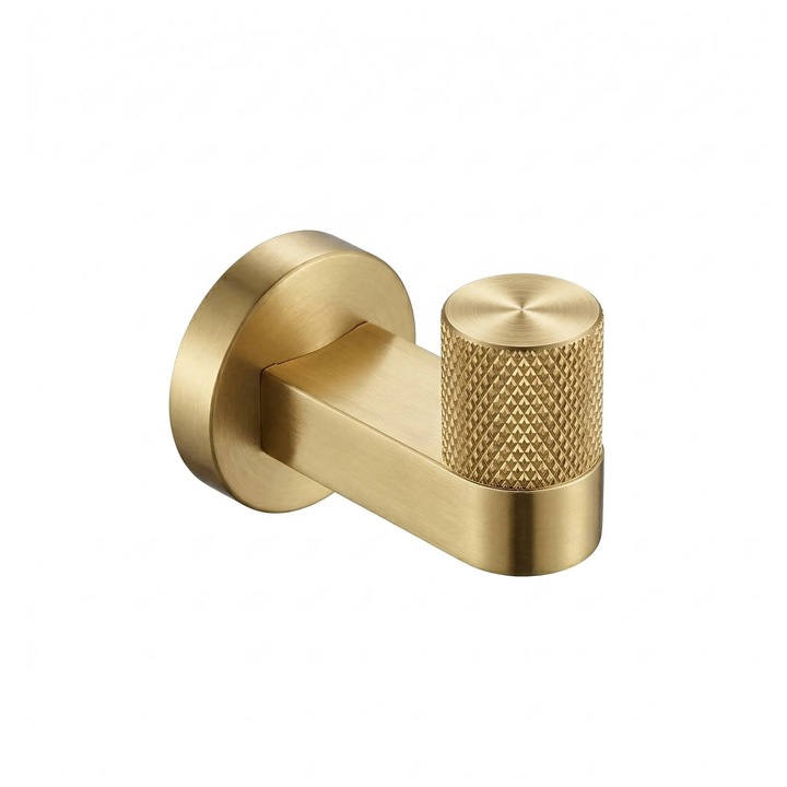 Cuier de baie Rea Ori, auriu periat, 35x45x55cm