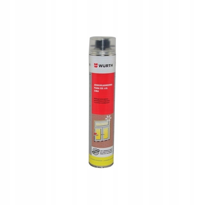 Spuma montaj cu pistol, Wurth, 750ml, 65L, rezistenta la UV, bej