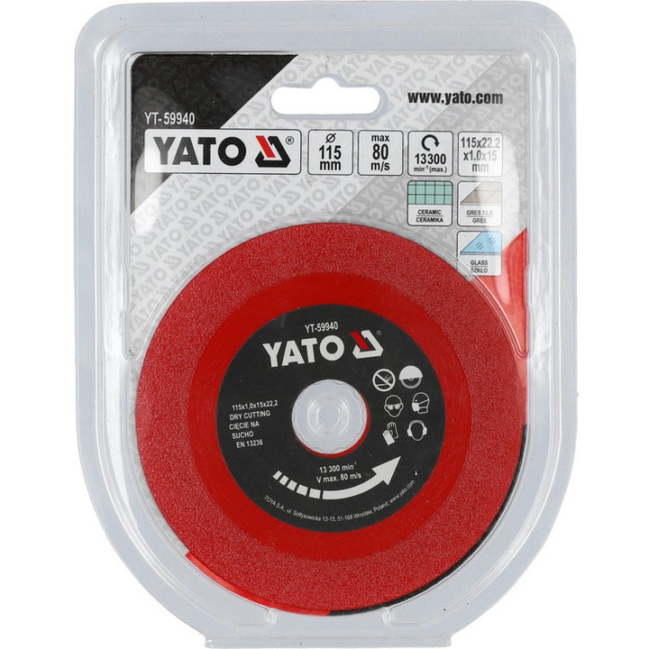 YATO Disc diamantat 115 mm x 22.23 mm