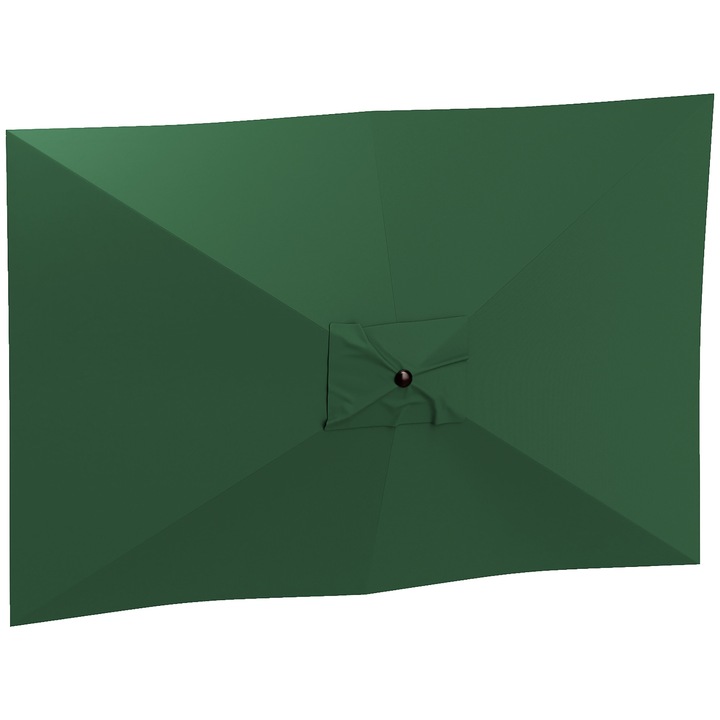 Copertină verde pentru umbrelă de grădină, Outsunny, 300x200cm, poliester anti UV 50+