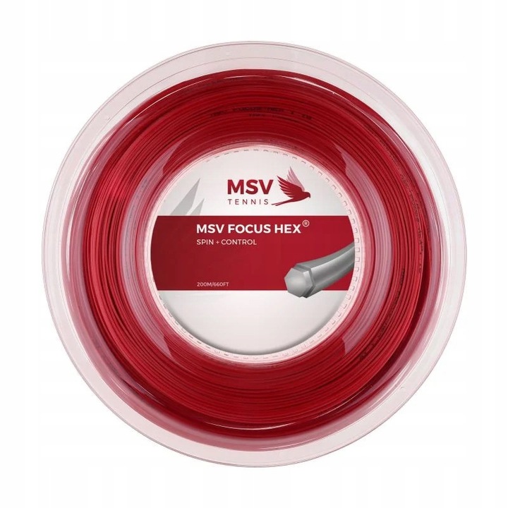 MSV Focus Hex tenisz húr 200m, 1,18mm, rózsaszín, hatszögletű, kontrollhoz és pörgetéshez