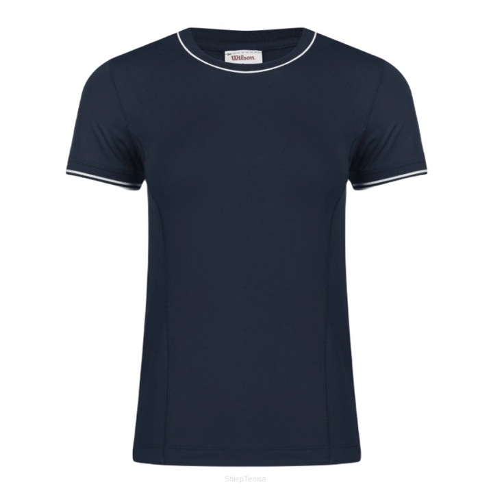 Tricou sport dama Wilson, Team Seamless, bleumarin, material rezistent si confortabil, constructie fara cusaturi, XS INTL