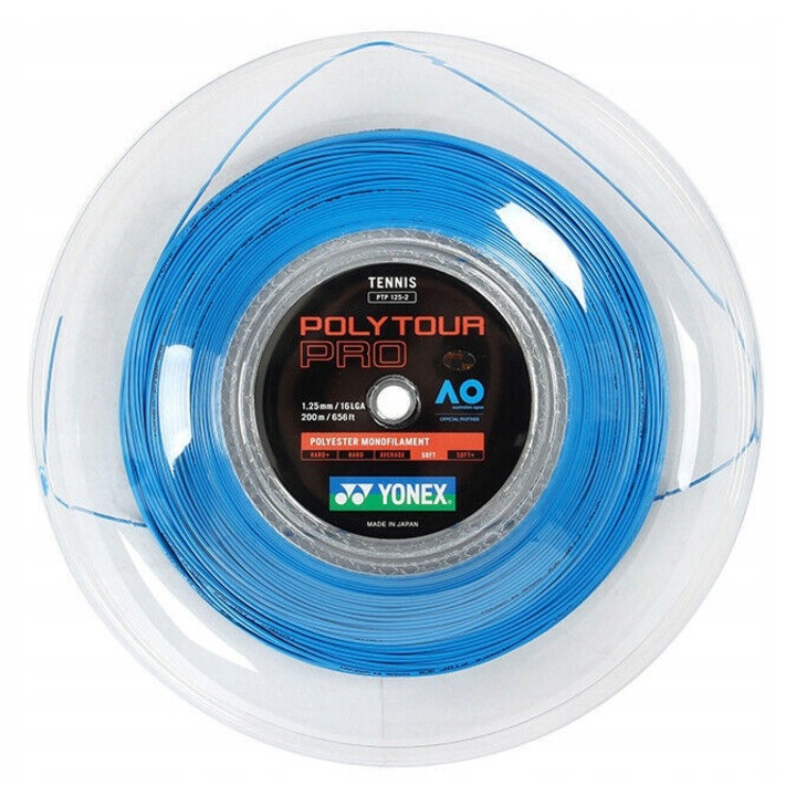 Yonex Poly Tour Pro 120 tenisz húr, 1,20mm, kék, 12m