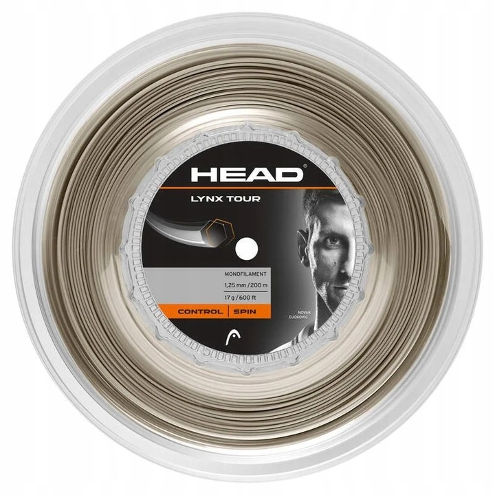 Head Lynx Tour 200m tenisz húr, 1,20mm, champagne