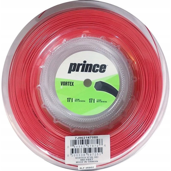 Prince Vortex tenisz húrtekercs 200 m. piros 1,30 mm