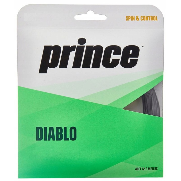 Prince Diablo tenisz húr, 12m, fekete, 1,30mm