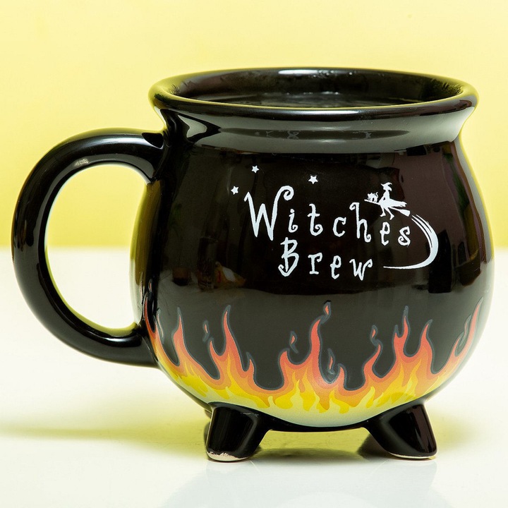 Cana termosensibila - Witches Brew, Ceramica, Negru