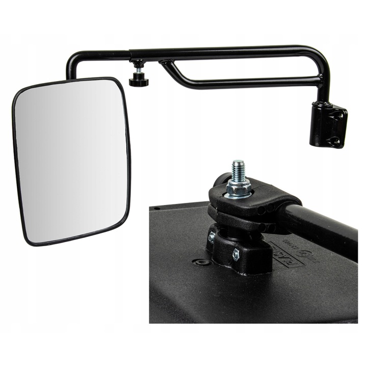 Mizar traktor tükör 248x186mm, 16-20mm, állítható tartóval 480-740mm