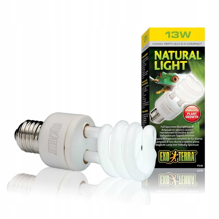 Крушка Exo Terra Natural Light 13W, пълен спектър, 6700K, 98 CRI