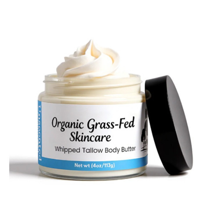 Bio, fűvel táplált állatoktól felvert faggyús testvaj, illatmentes, 113 g