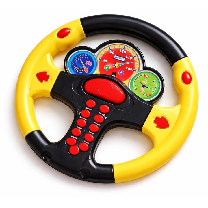 Volan interactiv cu sunete, multicolor