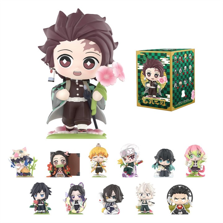 Figurina Demon Slayer tip cutie oarba, Chelfonds®, potrivita pentru copii si adulti, un articol obligatoriu pentru fanii anime-urilor, 8 cm