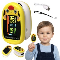 Pulsoximetru Digital pentru Copii 2-12 Ani, Incarcare USB, Ecran Color OLED, Masurare Rapida 5-8 Secunde, Oprire Automata, Galben