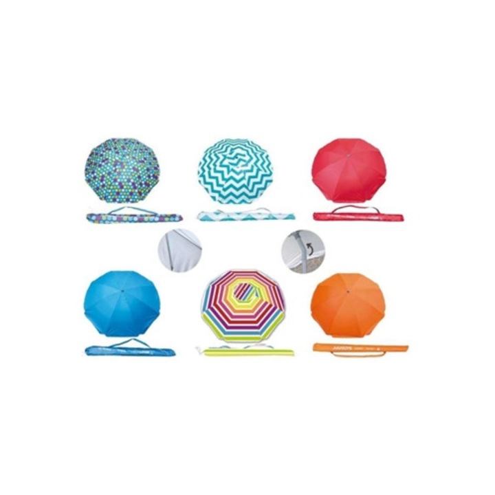 Umbrela de protectie UV, 180 cm, polinylon, 8 riburi din fier