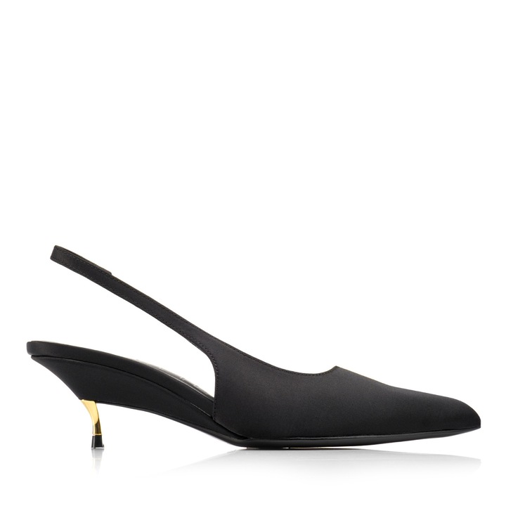 Pantofi dama, Musette, BERTA, Textil/Piele naturala, Negru