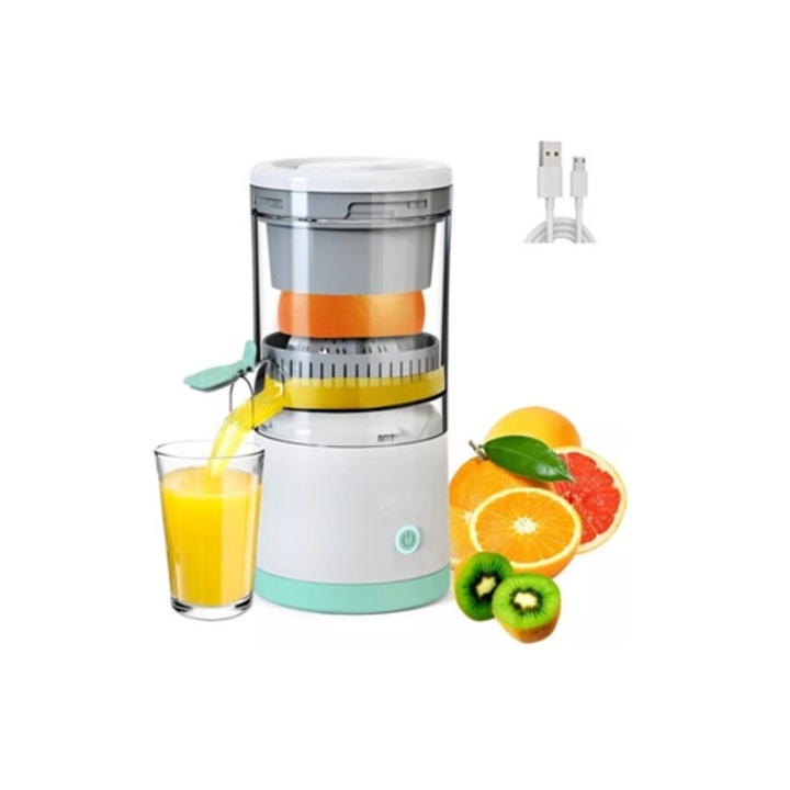 Blender portabil 15.2 Oncas USB reincarcabil, sticla espresso 6 foi, fara BPA, negru