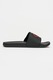 CHAMPION, Papuci cu logo in relief Cristal, Negru/Rosu aprins