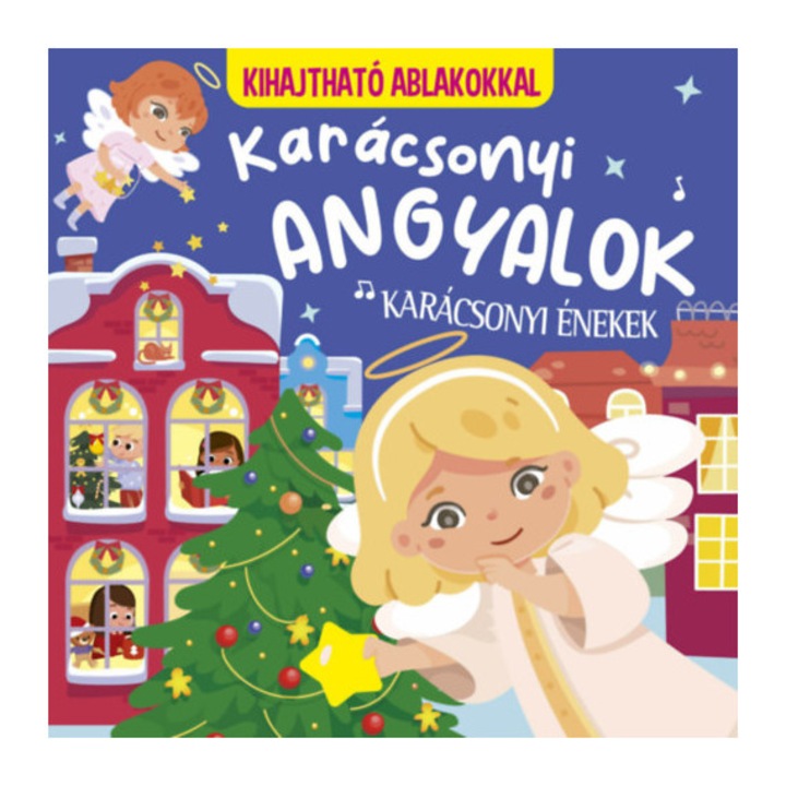 Karácsonyi angyalok - karácsonyi énekek - kihajtható ablakokkal