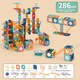 Set de construcție 286 piese, Marble Run, Connetix Tiles, multicolor, 3 ani+