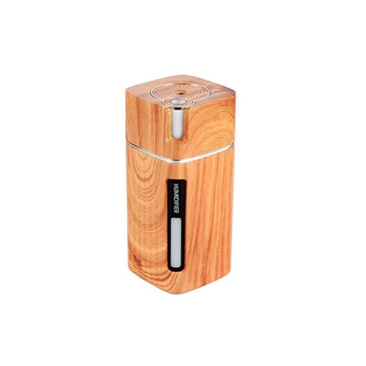 Umidificator ultrasonic wireless 500ml, 2000mAh, portabil, aromaterapie, multicolor
