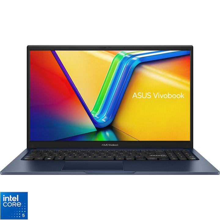 Laptop ASUS 15.6'' Vivobook 15 X1504VA, FHD, Procesor Intel® Core™ 5 120U (12M Cache, up to 5.00 GHz), 32GB DDR4, 2 TB SSD, Intel Graphics, WINDOWS 11 PRO, Quiet Blue