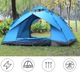 Cort Auto-Deschidere Juksun 200x200x130 cm, 3-4 Persoane, Antivant, Anti-UV, Albastru, Geanta Inclusa