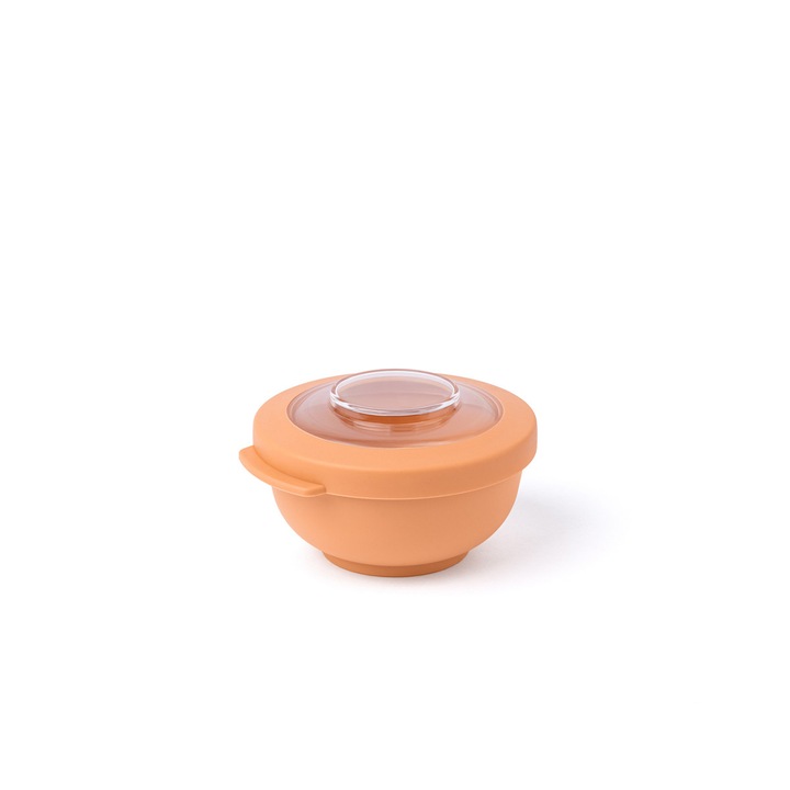 Bol mic cu capac Tylla, 0.2L, portocalie, 10.4x10.4x6.4cm