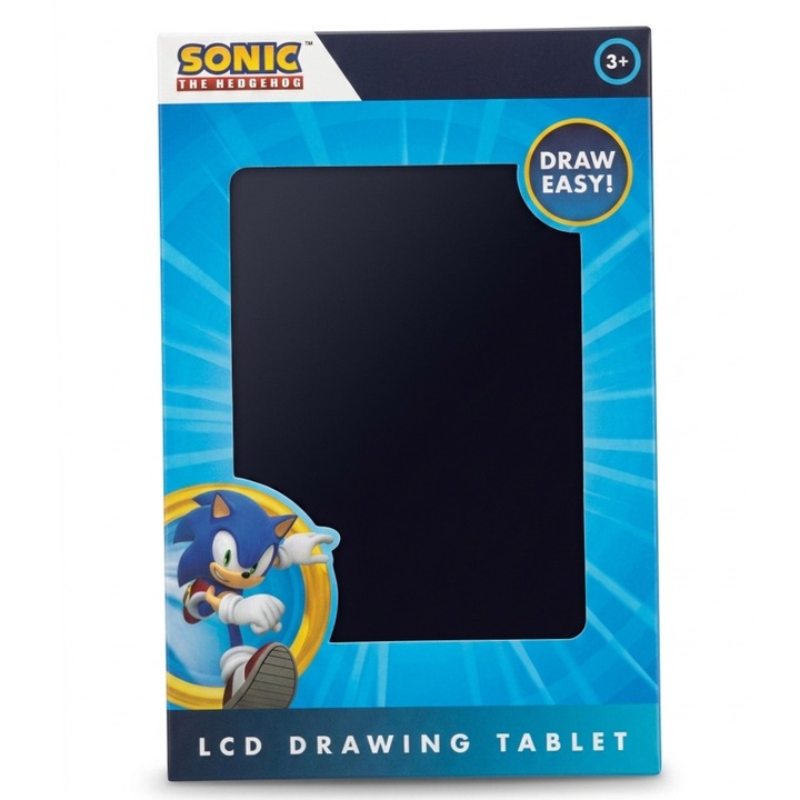 LCD таблет за рисуване Sonic The Hedgehog, 3+, със стилус, лесен за пренасяне, SINCO