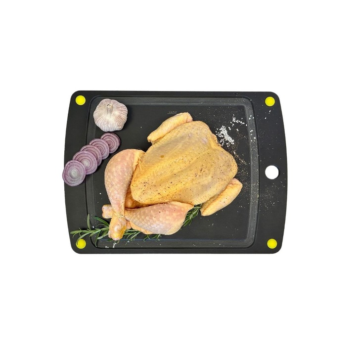 Tocator de bucatarie, Jade, Gourmet Chef, 44x32,5x0,6cm, color galben, material compozit