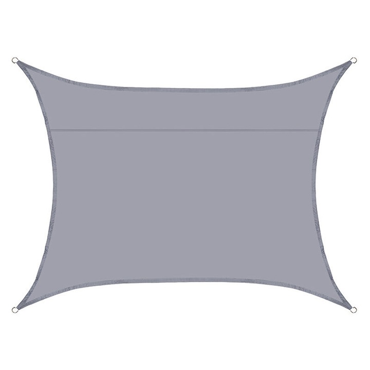 Panza de umbra dreptunghiulara impermeabila, protectie UV 98%, galben fluorescent, 2x1.8m