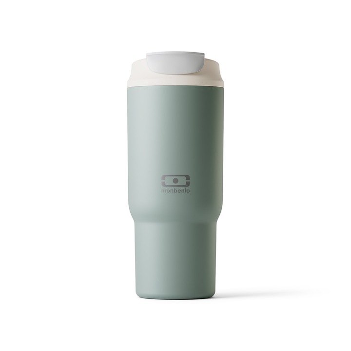 Monbento Travel Mug L termobögre, 0,6 l, zöld, rozsdamentes acél, 0,6 l kapacitás
