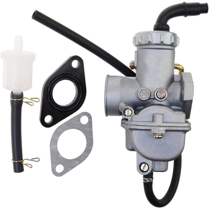 Carburator PZ20 pentru ATV, set cu filtru de ulei, garnituri, inel cheie, 20mm, 32mm