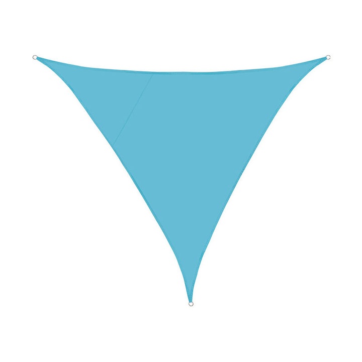 Panza de umbra triunghiulara 3x3x3m impermeabila, protectie UV, pentru terasa, gradina, balcon, set