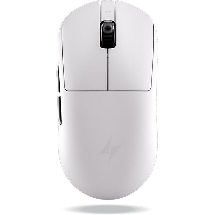 Mouse de gaming wireless ATK Dragonfly A9, 30000 DPI, tri-mod 2.4G/USB-C/Bluetooth 5.3, alb, 125x64x40mm