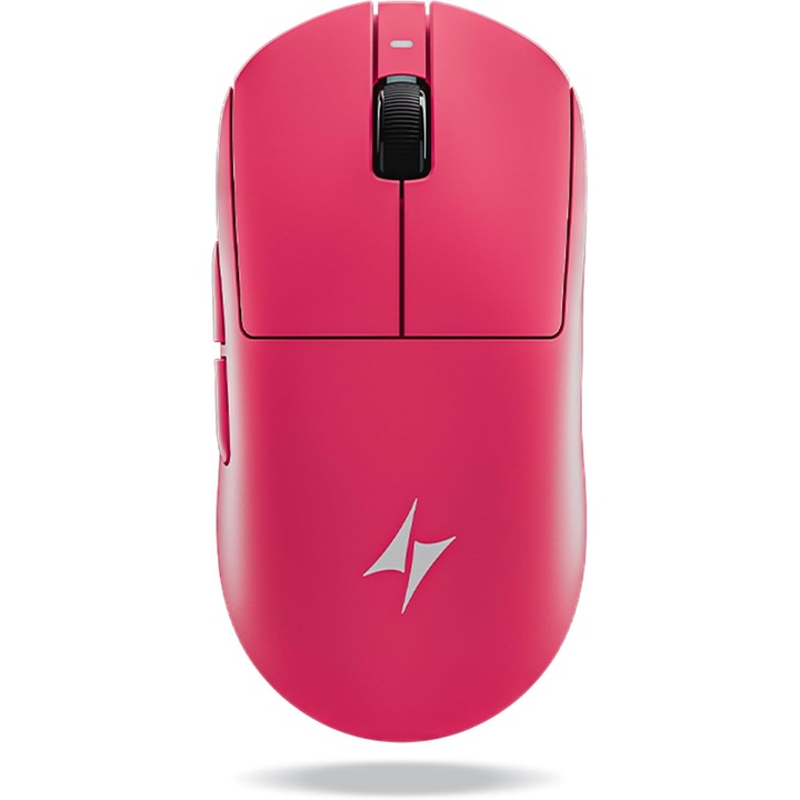 Mouse de gaming wireless ATK Dragonfly A9 Pro Max, 30000 DPI, tri-mod 2.4G/USB-C/Bluetooth 5.3, Red, 125x64x40mm