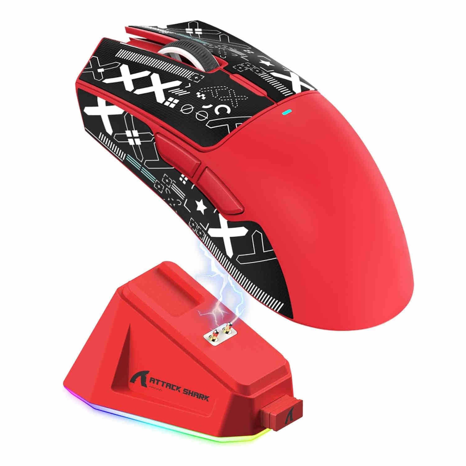Mouse de gaming Attack Shark X11, 59g, fara fir, RGB, 22000 DPI