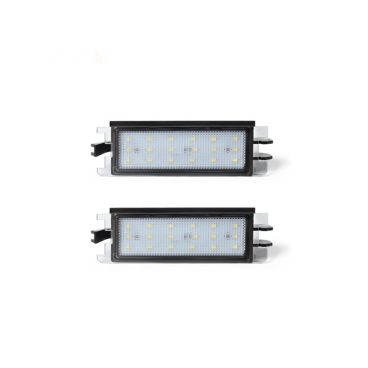 Интензивна бяла LED лампа за номер, 18 LED диода, T10, Dacia Logan I